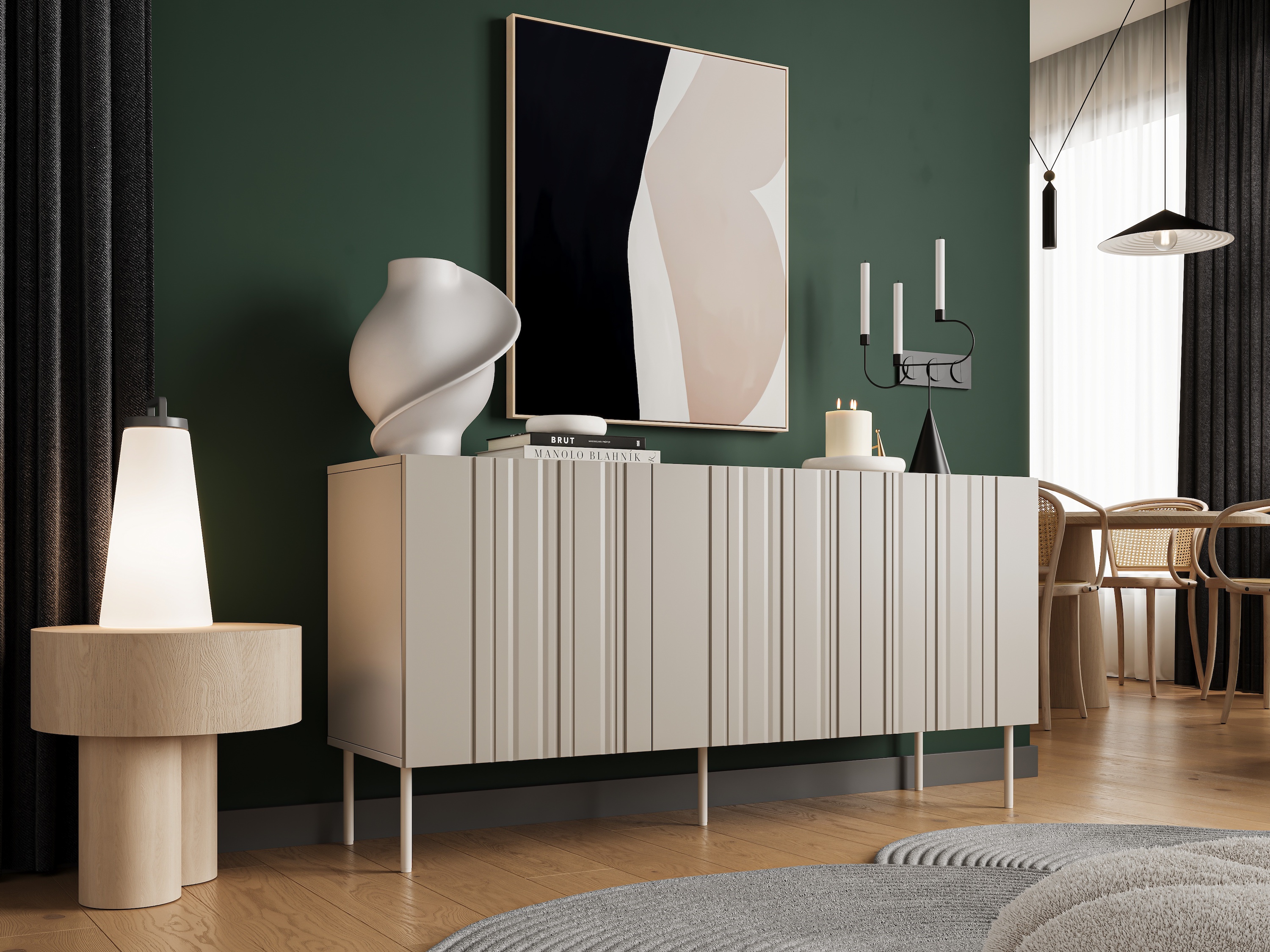 komoda milo 150 cm beż mat