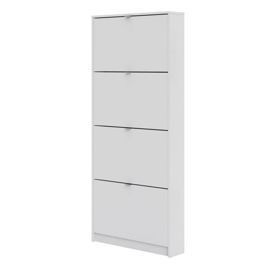 Szafka na buty mała czterodrzwiowa biała mat 70 cm Roma