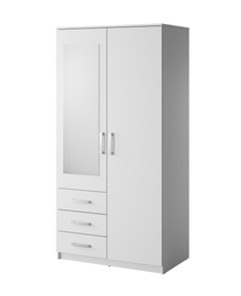 Szafa z lustrem dwudrzwiowa biała mat 100 x 200 cm Sento