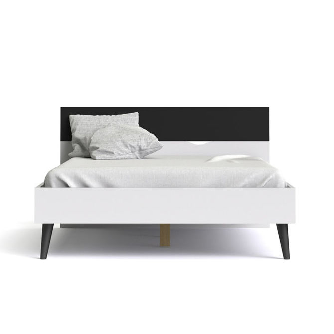 Nowoczesne łóżko Oslo 160 x 200 w stylu retro