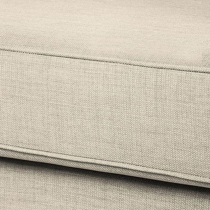 Sofa tapicerowana Lily, 3 osobowa, beżowa, nóżki dąb olejowany