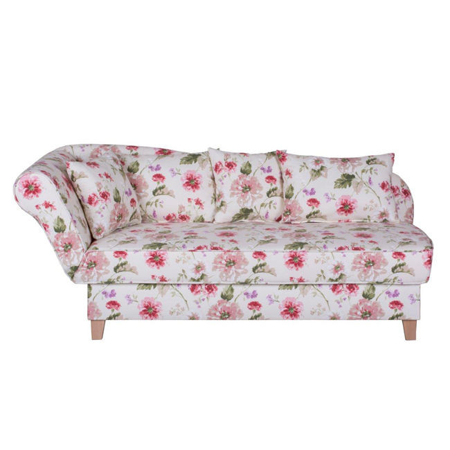 Sofa z funkcją spania Ennis, 193 x 91 x 82 cm, biała w kwiaty