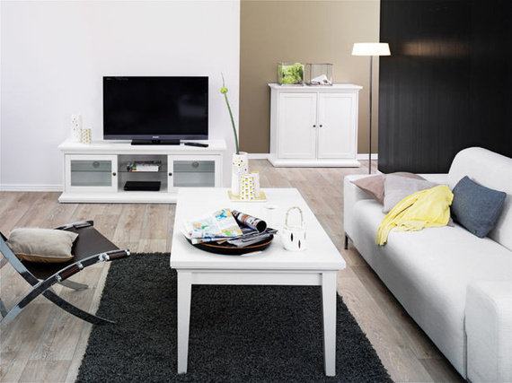 Szafka RTV biała mat 150 cm Paris