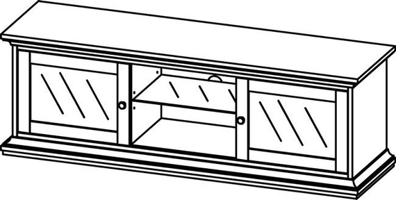 Szafka RTV biała mat 150 cm Paris