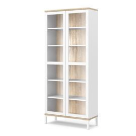 Witryna dwudrzwiowa biała mat 89 x 203 cm Roomers