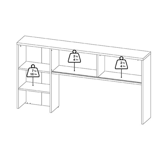 Biurko z nadstawką jackson hickory 149 cm Function Plus