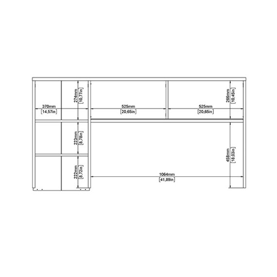 Biurko z nadstawką jackson hickory 149 cm Function Plus