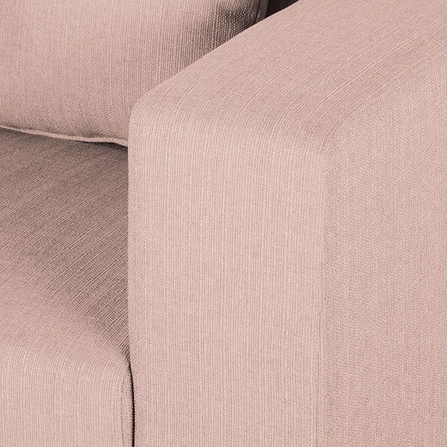Fotel Sampras tkanina Port 79 różowa, nóżki drewno