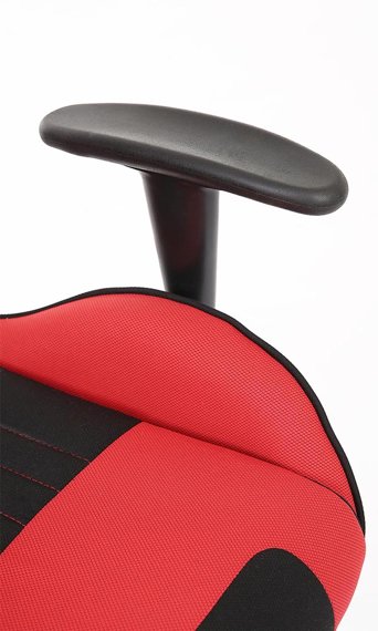 Fotel gamingowy dla graczy Cayman czerwony, czarny regulacja wysokości