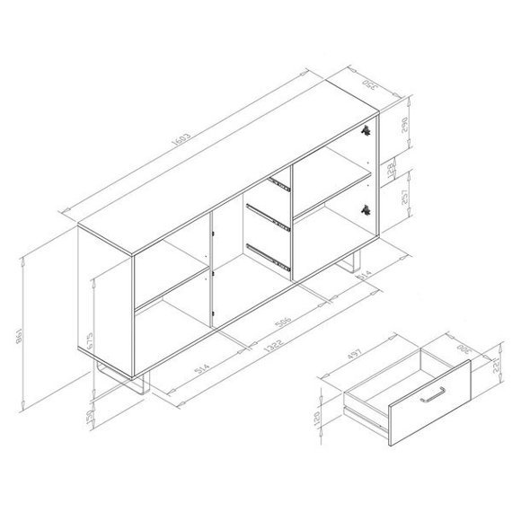 Komoda Orlando 2D3S