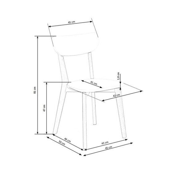 Krzesło do jadalni drewniane białe / buk Buggi