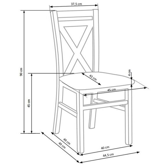 Krzesło do jadalni drewniane dąb miodowy Dariusz 2