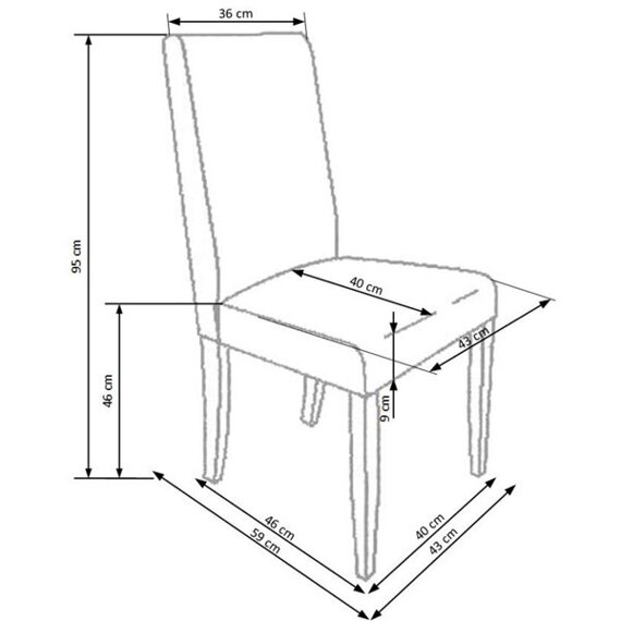 Krzesło do jadalni ekoskóra ciemnobrązowe / wenge Kerry Bis