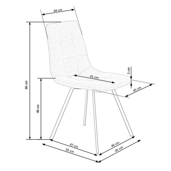 Krzesło do jadalni tapicerowane beżowe K402