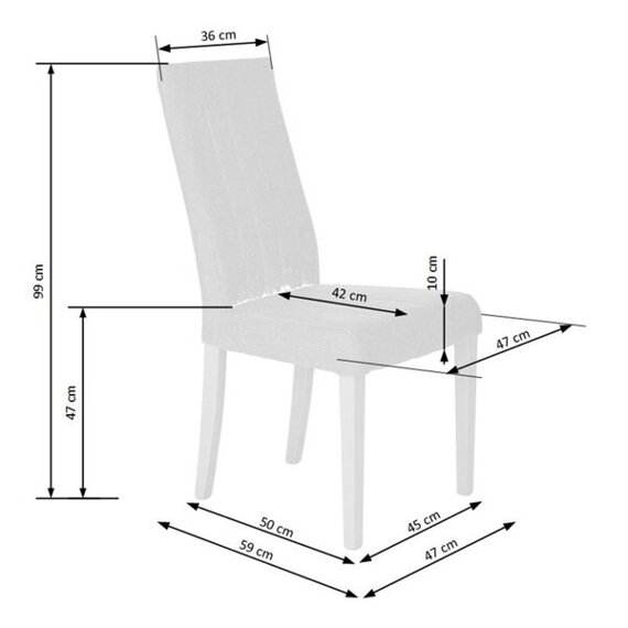 Krzesło do jadalni tapicerowane beżowe / dąb sonoma Diego
