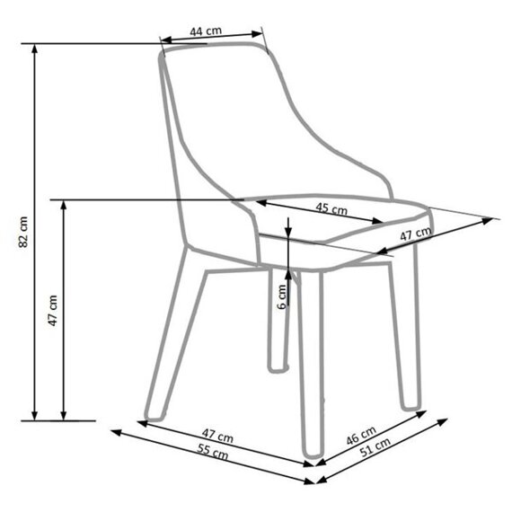 Krzesło do jadalni tapicerowane cappuccino Toledo