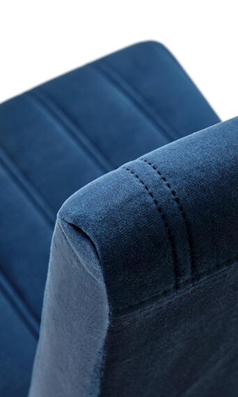 Krzesło tapicerowane Diego 2 tkanina velvet Monolith 77 granatowa, nóżki drewno lite bukowe czarne