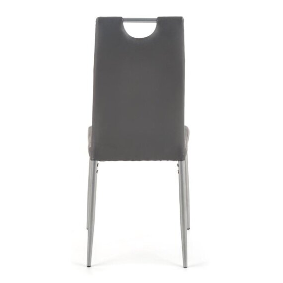 Krzesło tapicerowane K202 ekoskóra popiel, nóżki stal malowana proszkowo