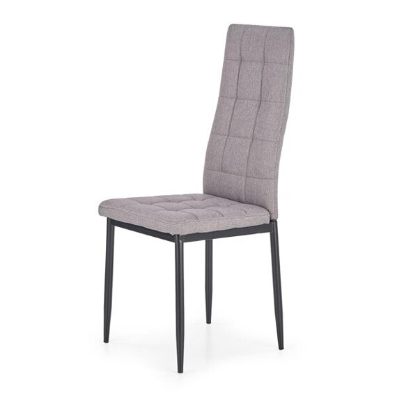 Krzesło tapicerowane K292 popielate, nóżki czarne