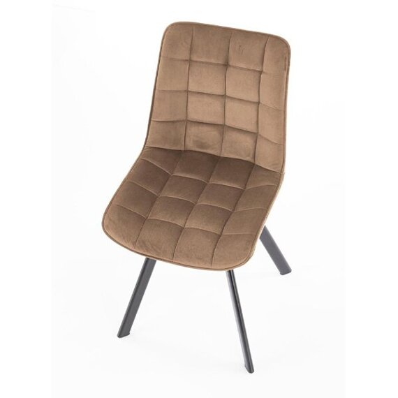 Krzesło tapicerowane K332 beżowe, nóżki czarne 