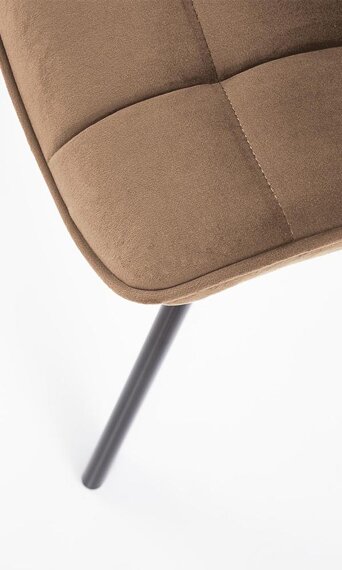 Krzesło tapicerowane K332 beżowe, nóżki czarne 