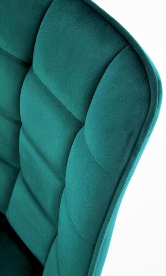 Krzesło tapicerowane K332 turkusowe, nóżki czarne 