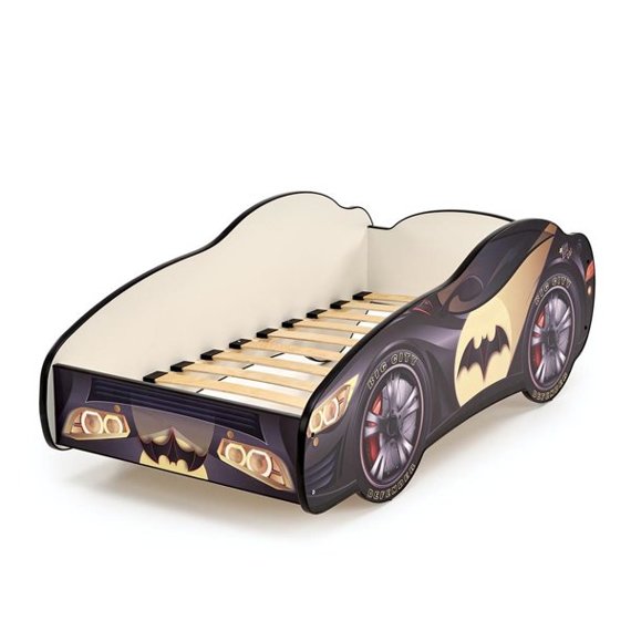 Łóżko Batcar w komplecie z materacem, wielobarwne