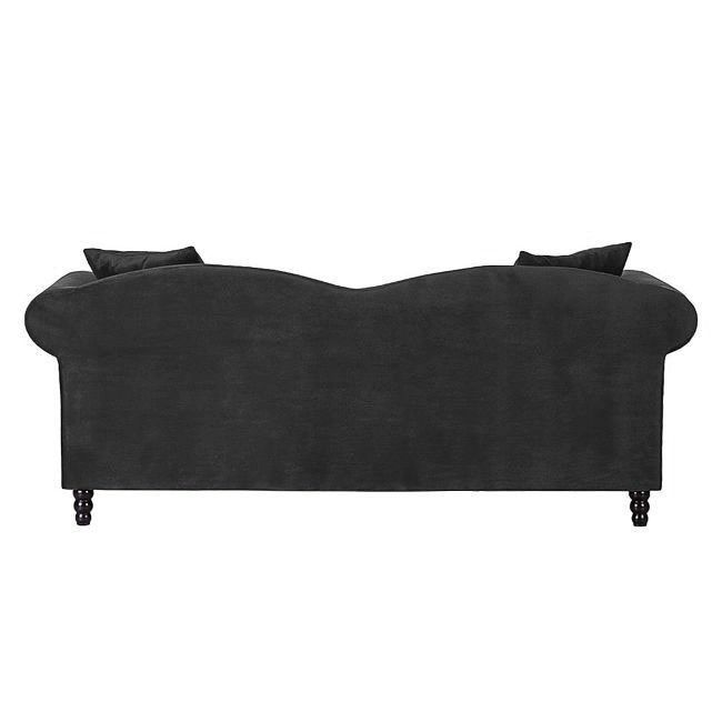 Sofa 3-osobowa tapicerowana grafitowa Gryf