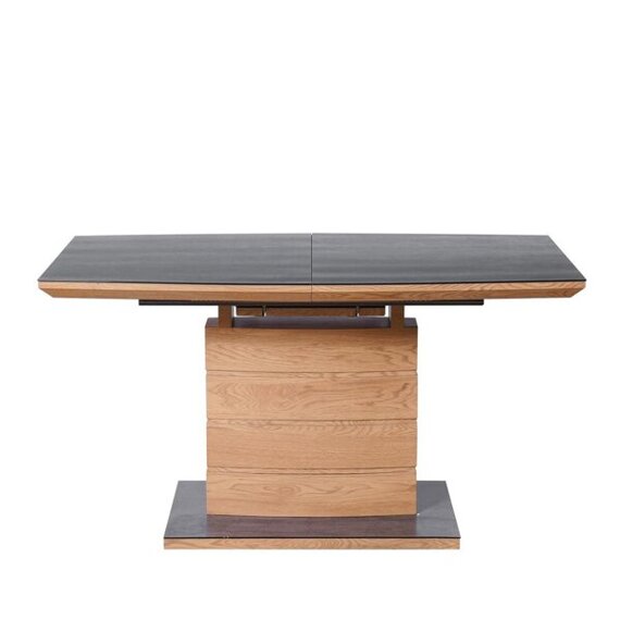 Stół rozkładany Concord 140-180x80x77 cm, ciemny popiel, dąb złoty