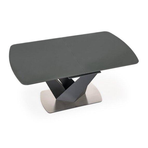 Stół rozkładany Patrizio 160-200x90x76 cm, ciemny popiel, czarny