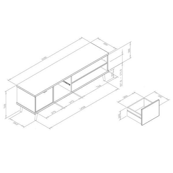 Szafka RTV dąb / szara / antracyt mat 160 cm Epik