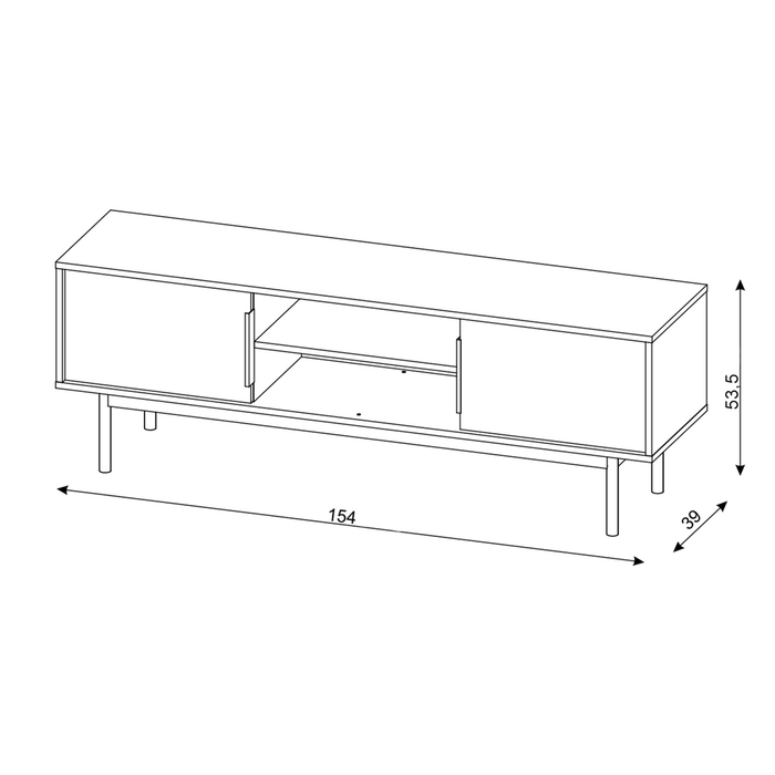 Szafka RTV kaszmir mat 154 cm Viva