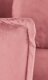 Fotel wypoczynkowy Almond, tkanina velvet różowa, nóżki złote