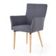 Krzesło tapicerowane K274 ciemny szary, nóżki lite drewno bukowe