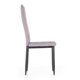 Krzesło tapicerowane K292 popielate, nóżki czarne