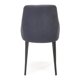 Krzesło tapicerowane K470 musztardowe, ciemny popiel, nóżki czarne