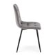 Krzesło tapicerowane K526, tkanina Velvet popielata, nóżki czarne 