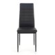 Krzesło tapicerowane K70 ekoskóra czarna, nóżki stal malowana proszkowo czarna