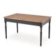 Stół rozkładany Rococo 140-220x80x76 cm, blat ciemny dąb, nogi czarne 