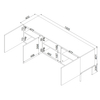 Szafka RTV czarna mat 150 cm Modena